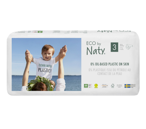 Одноразові дитячі підгузки Eco by Naty Розмір 3 (4-9 кг) 50 шт